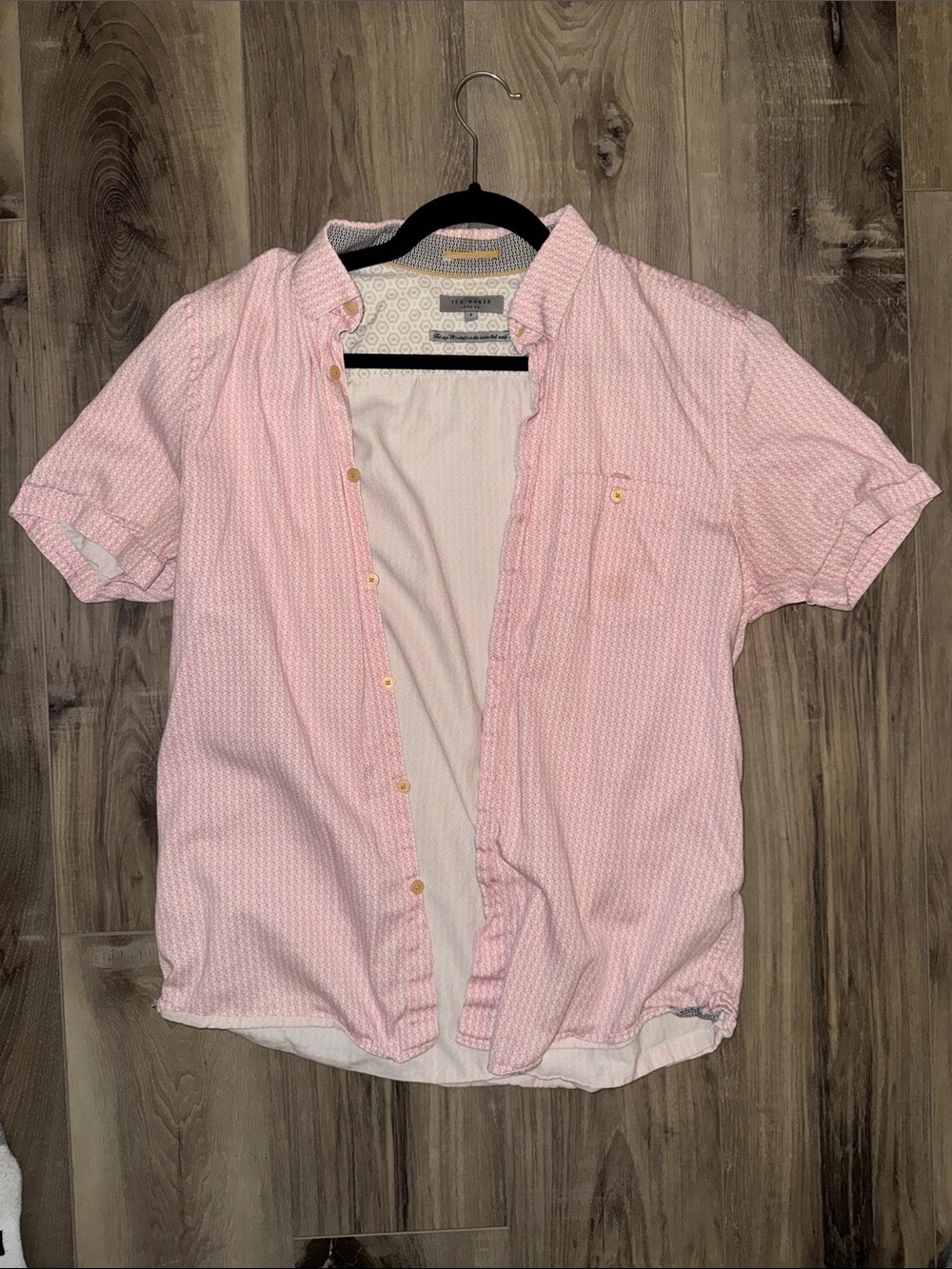Ted Baker Light Pink Short-Sleeve Button-Up Shirt